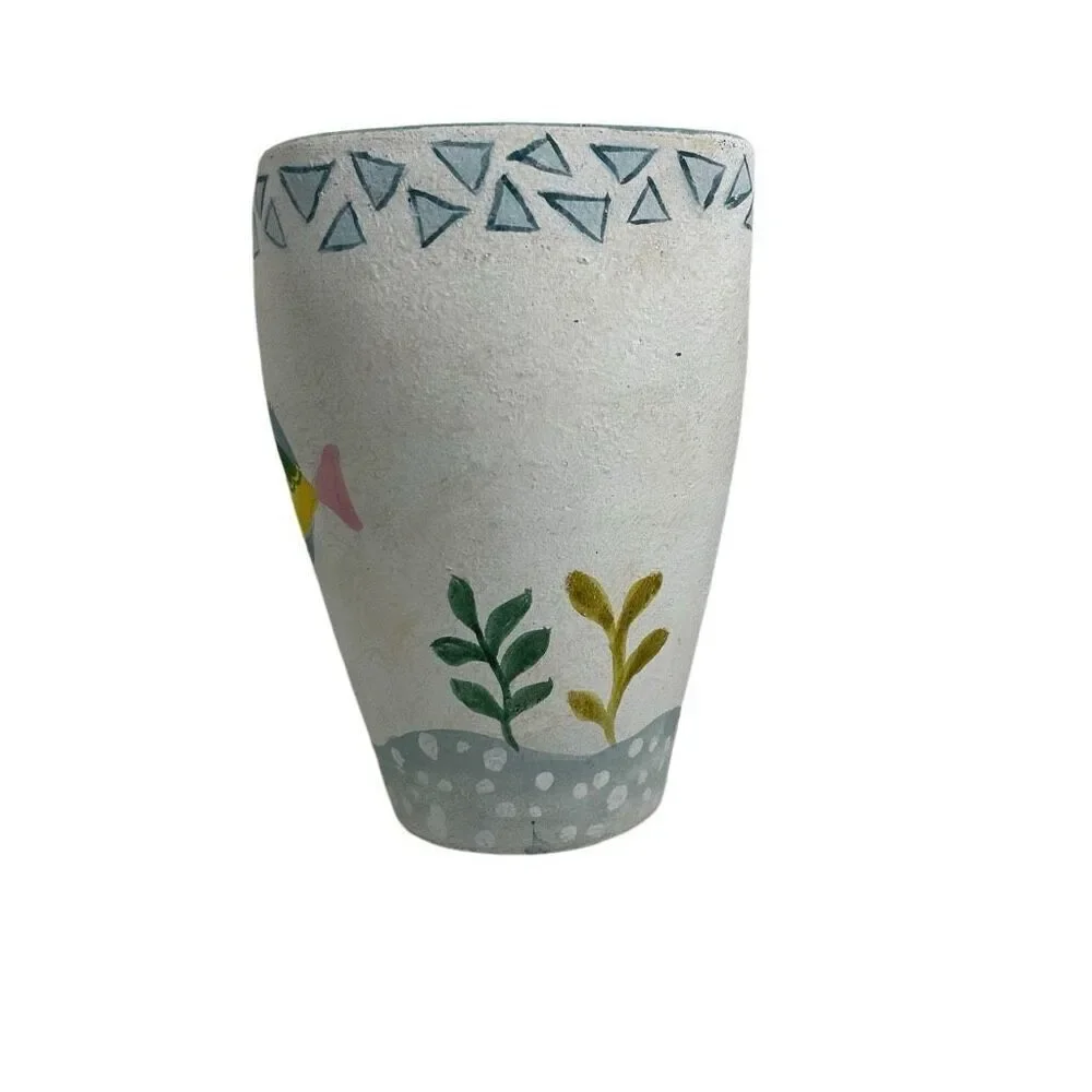 Vtg Asian Pottery Vase 7 3/4